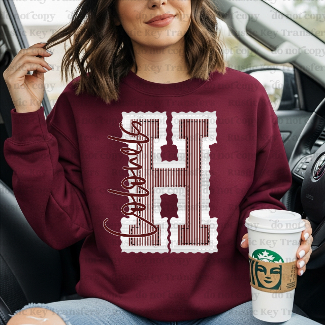 Henderson Colonels seersucker DTF Transfer, Ready to Press