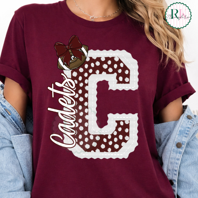 Custom dots football mascot DTF Transfer, Ready to Press Rustic Key Transfers