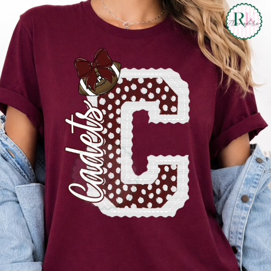 Custom dots football mascot DTF Transfer, Ready to Press Rustic Key Transfers