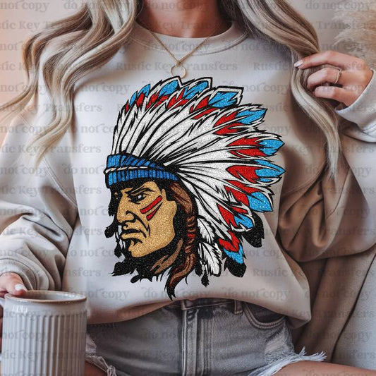 braves glitter sequin DTF Transfer, Ready to Press