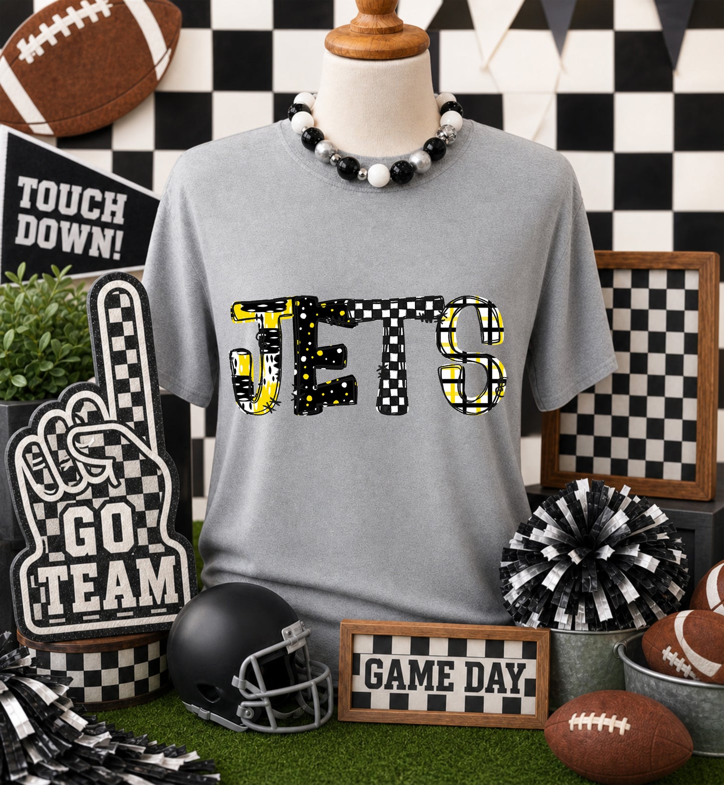 Game day yellow mascots DTF Transfer, Ready to Press Rustic Key Transfers