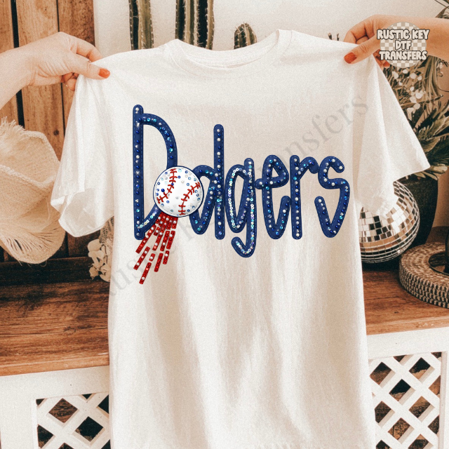 Dodgers DTF Transfer, Ready to Press