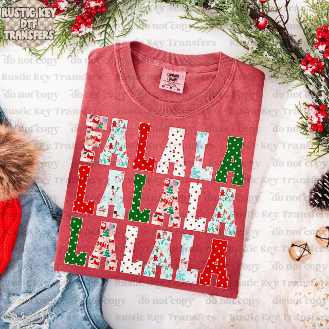 FA LA LA DTF Transfer, Ready to Press