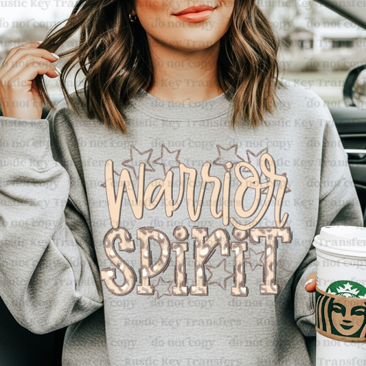 Warrior spirit DTF Transfer, Ready to Press