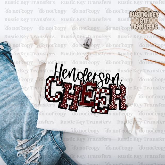 Henderson Cheer So sporty DTF Transfer, Ready to Press