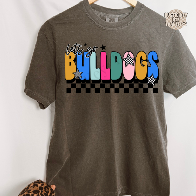 Let's go Bulldogs DTF Transfer, Ready to Press