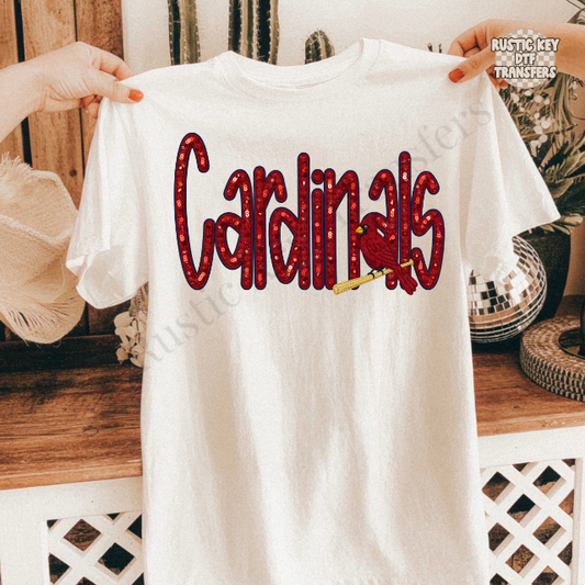Cardinals DTF Transfer, Ready to Press