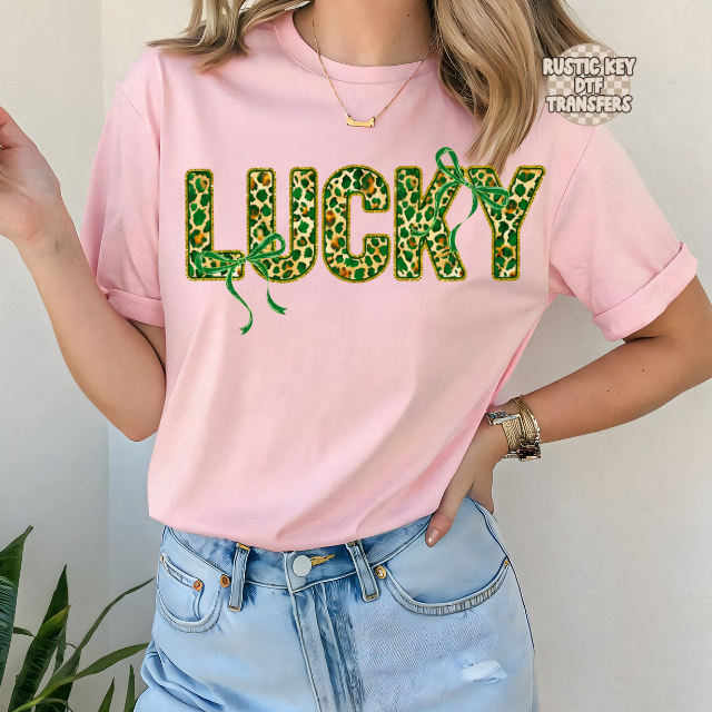 Lucky Cheetah DTF Transfer, Ready to Press