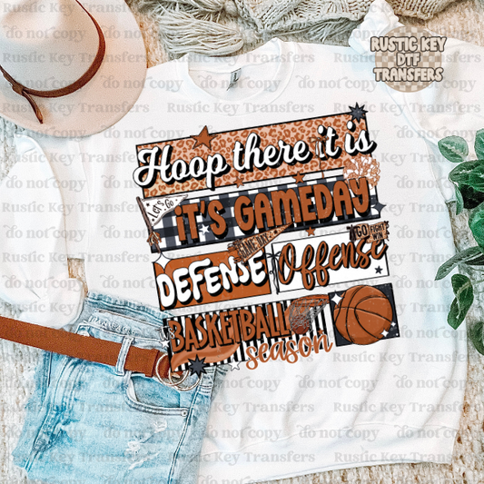 Hoop there it is Basketball DTF Transfer, Ready to Press