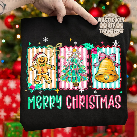 Merry Christmas DTF Transfer, Ready to Press