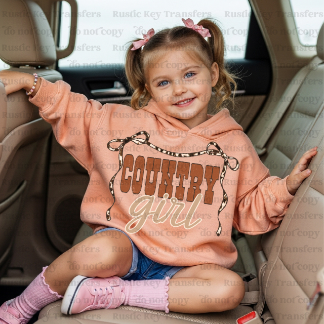 Country Girl DTF Transfer, Ready to Press