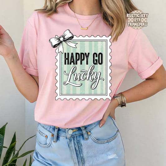 Happy Go lucky DTF Transfer, Ready to Press