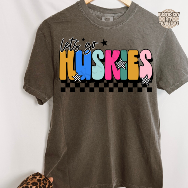 Let's go Huskies DTF Transfer, Ready to Press