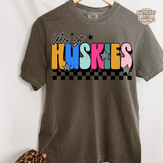 Let's go Huskies DTF Transfer, Ready to Press
