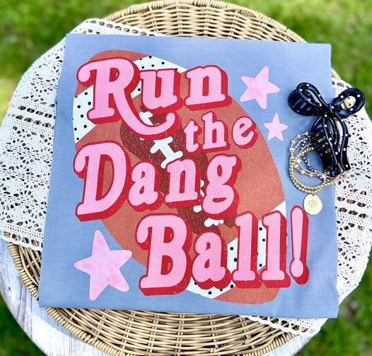 Run the dang ball DTF Transfer, Ready to Press Rustic Key Transfers
