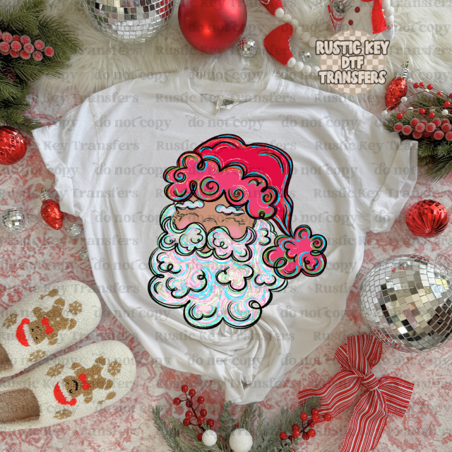 Santa DTF Transfer, Ready to Press