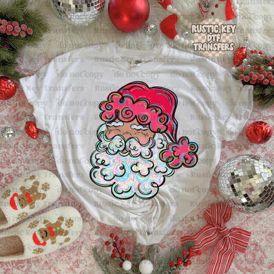 Santa DTF Transfer, Ready to Press