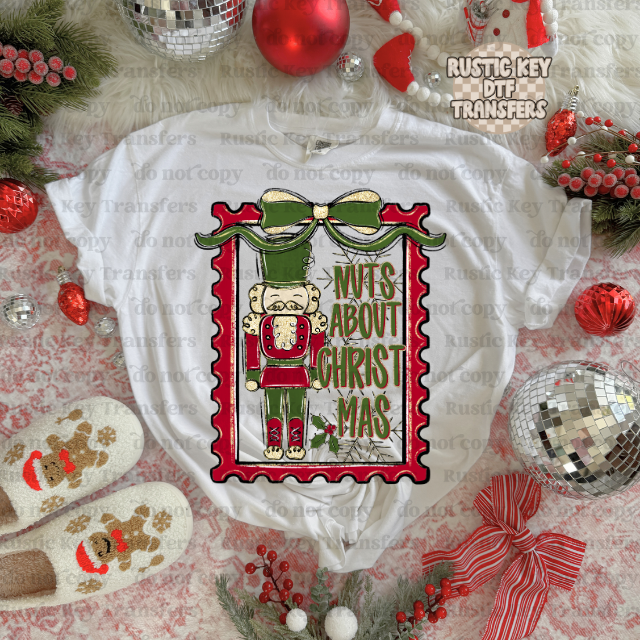 Nuts about christmas DTF Transfer, Ready to Press