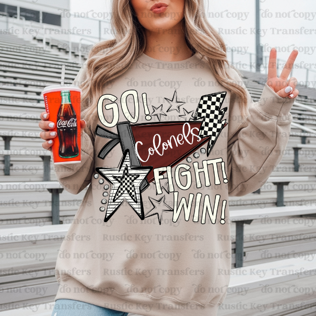 Colonels mascot pennant DTF TRANSFER