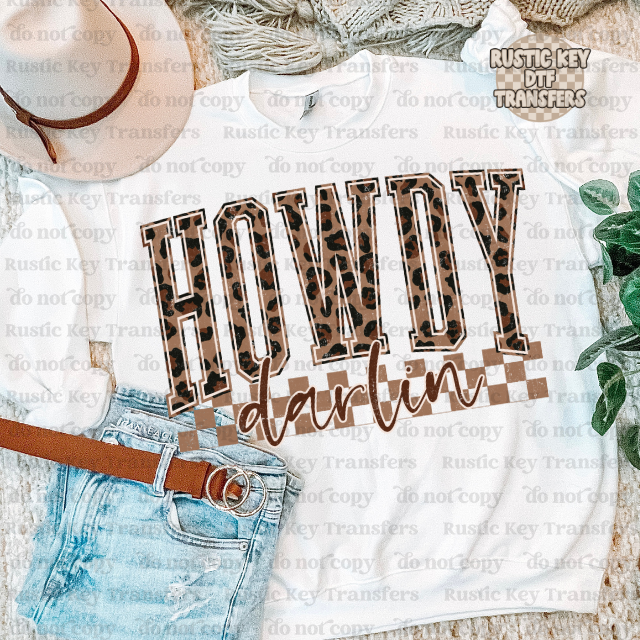 Howdy darlin DTF Transfer, Ready to Press