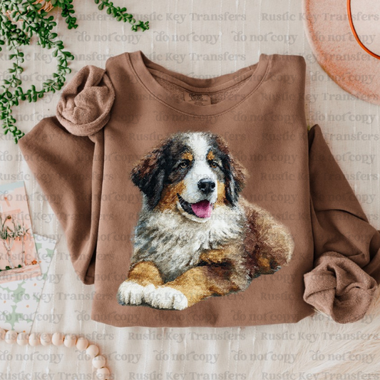 Dog DTF Transfer, Ready to Press