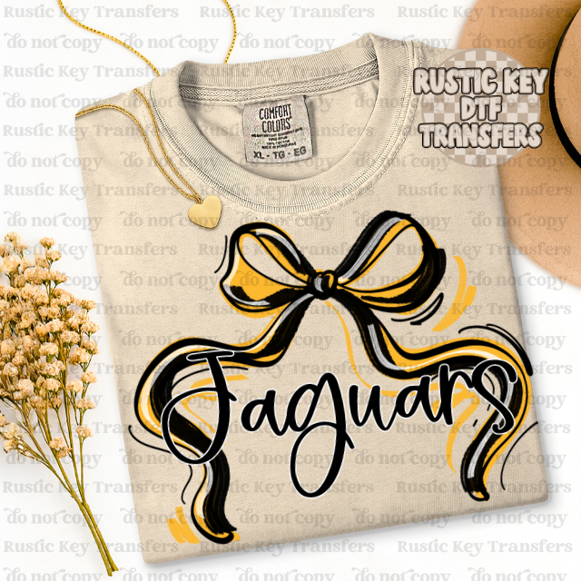 Jaguars Mascot Bow DTF TRANSFER