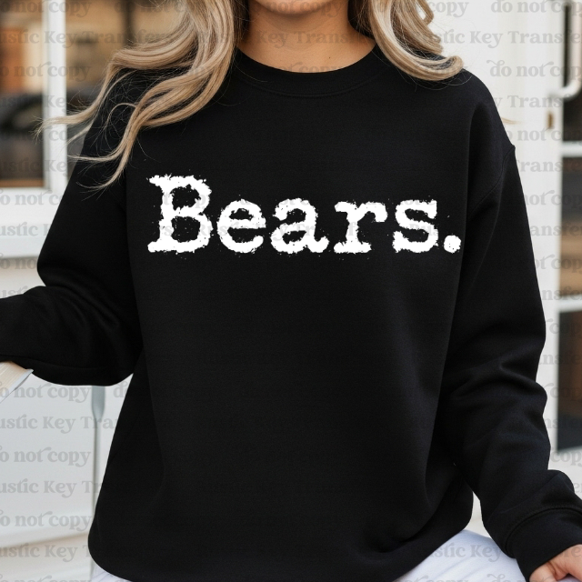 Bears mascot DTF Transfer, Ready to Press