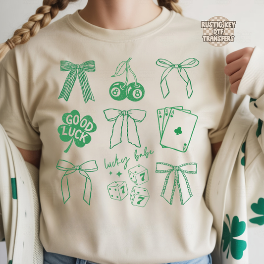 Lucky babe DTF Transfer, Ready to Press