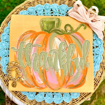 Watercolor Pumpkin DTF Transfer, Ready to Press Rustic Key Transfers