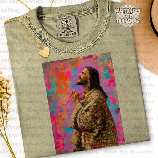 Jesus DTF Transfer - Ready To Press