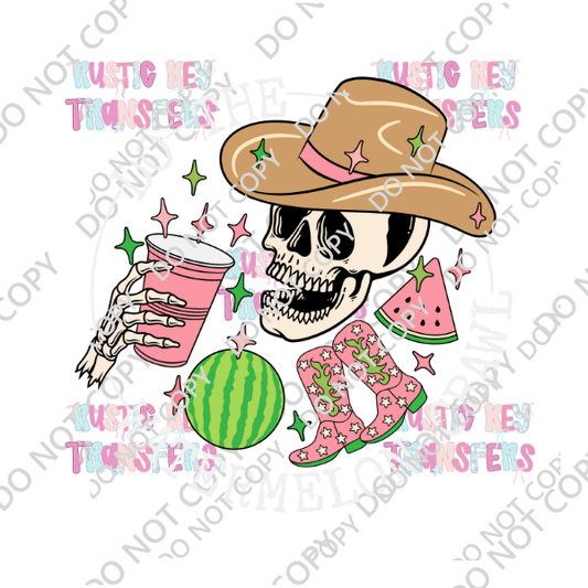 WATERMELON SKULL DTF TRANSFER