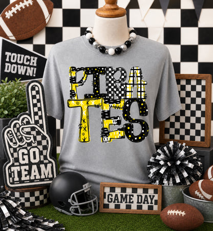 Game day yellow mascots DTF Transfer, Ready to Press Rustic Key Transfers