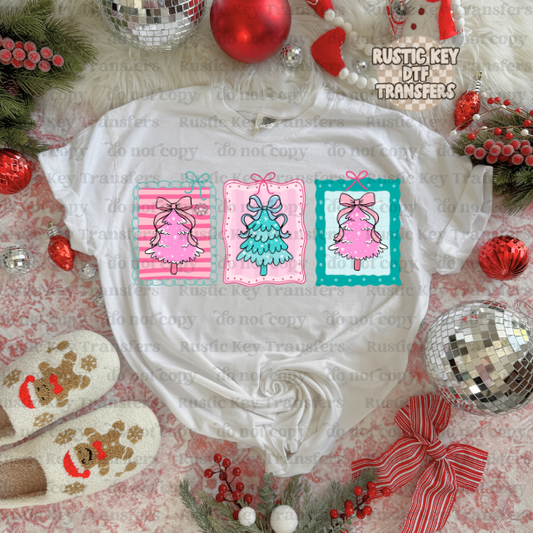Christmas Tree Collage DTF Transfer, Ready to Press