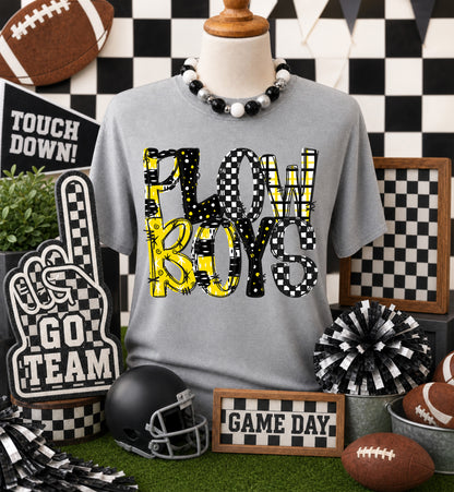 Game day yellow mascots DTF Transfer, Ready to Press Rustic Key Transfers