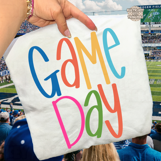 Game day color DTF Transfer, Ready to Press