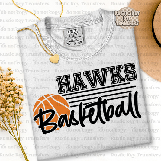 hawks Basketball DTF Transfer, Ready to Press