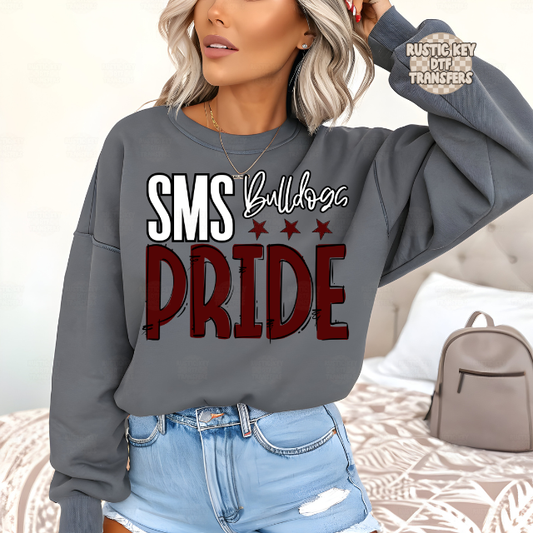 SMS bulldogs pride DTF Transfer, Ready to Press