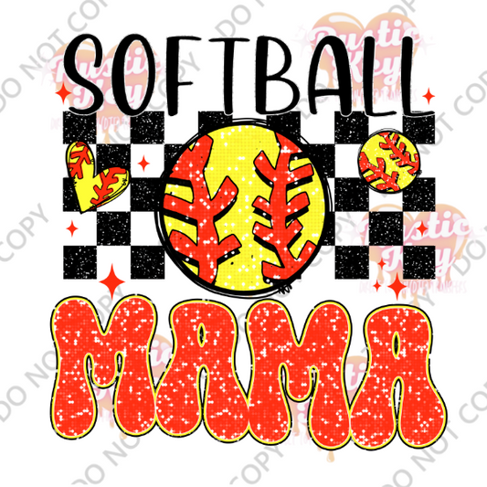 MAMA SOFTBALL DTF TRANSFER