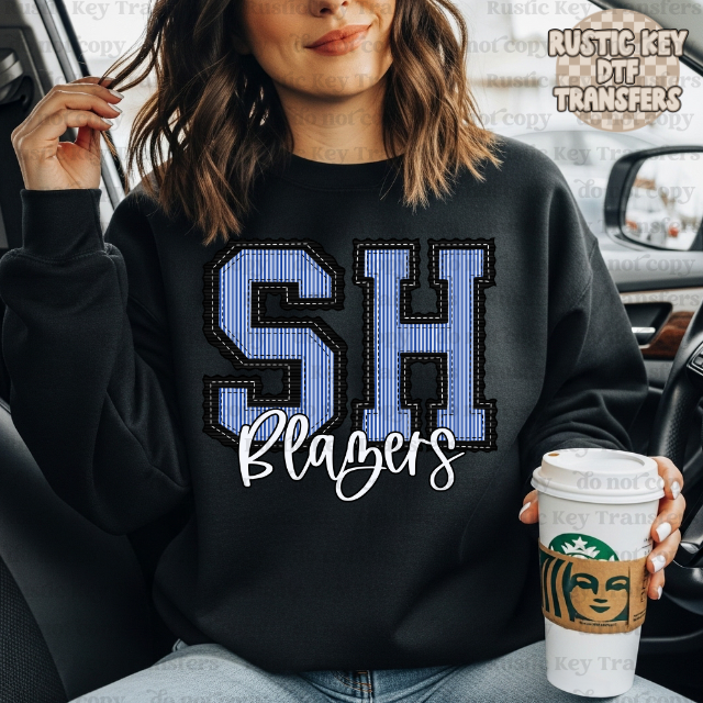 South Heights Blazers Prepster DTF Transfer, Ready to Press