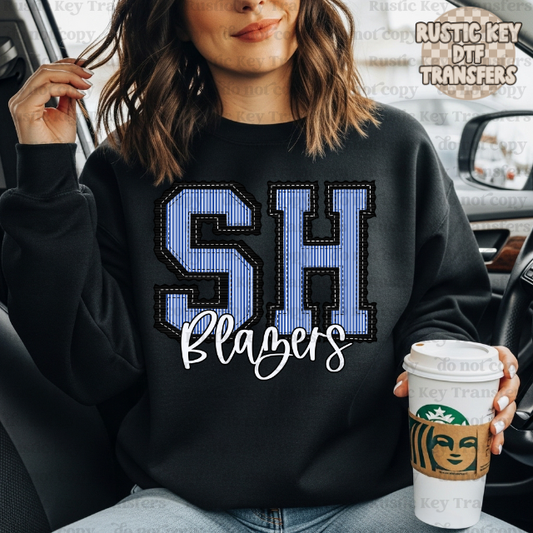 South Heights Blazers Prepster DTF Transfer, Ready to Press