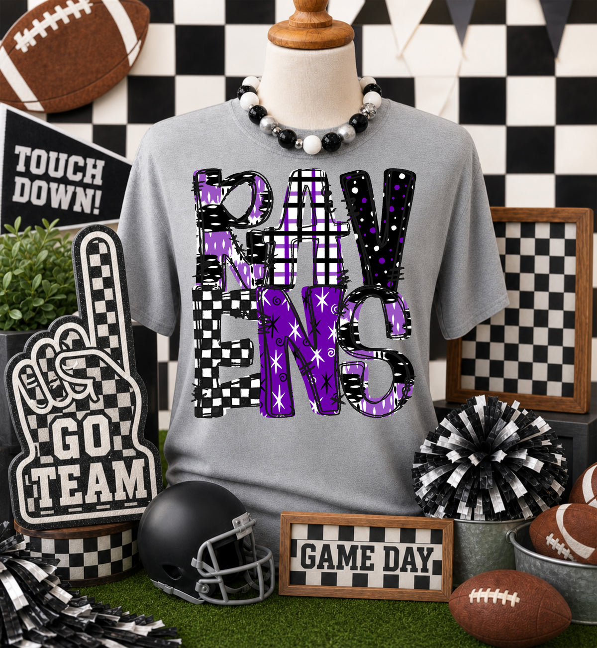 Game day mascots DTF Transfer, Ready to Press Rustic Key Transfers