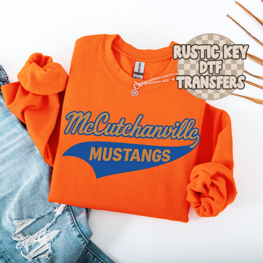 McCutchanville Mustangs DTF TRANSFER