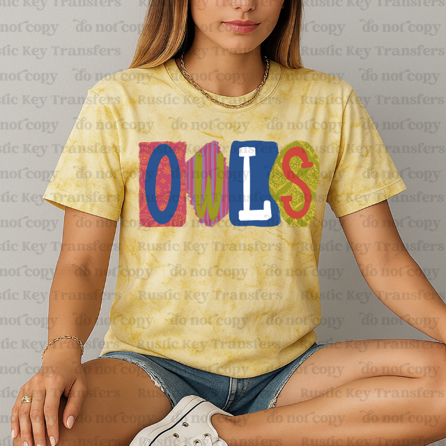 Owls DTF Transfer, Ready to Press