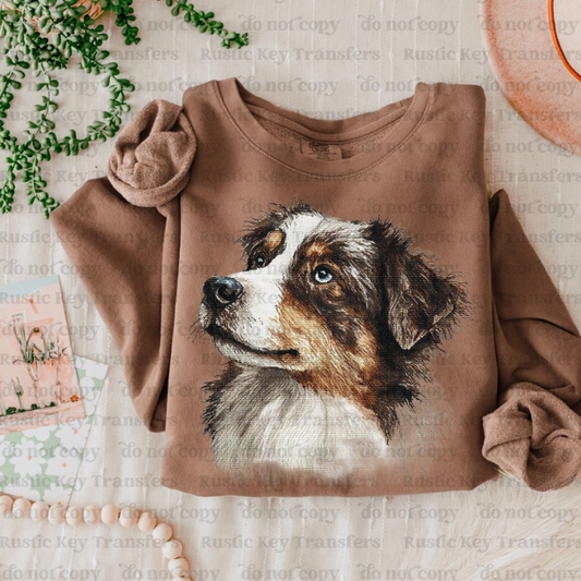 Dog DTF Transfer, Ready to Press