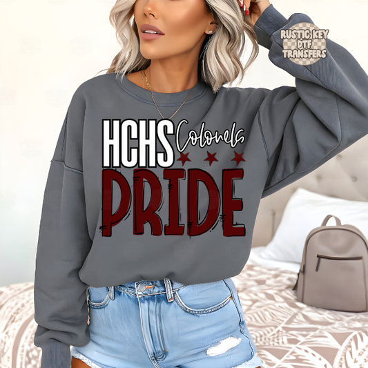 HCHS colonels pride DTF Transfer, Ready to Press