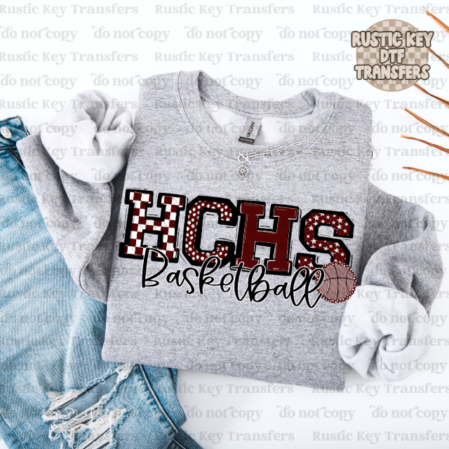 HCHS Basketball So sporty DTF Transfer, Ready to Press