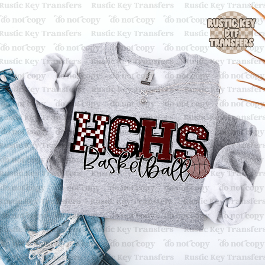 HCHS Basketball So sporty DTF Transfer, Ready to Press