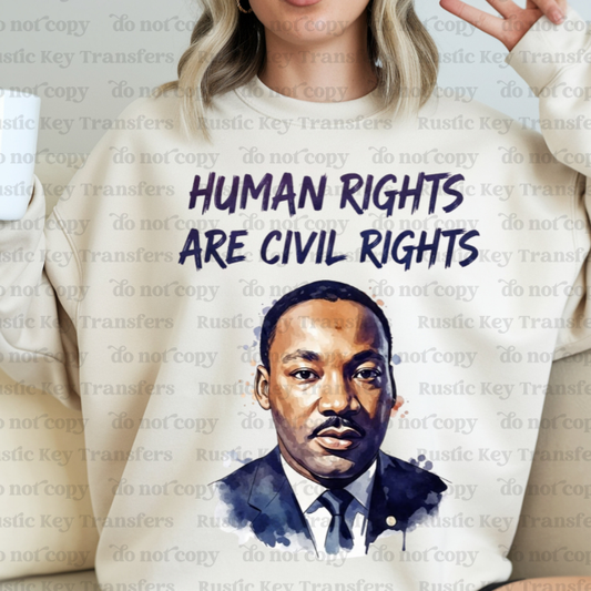 Human Rights are civil rights DTF Transfer, Ready to Press