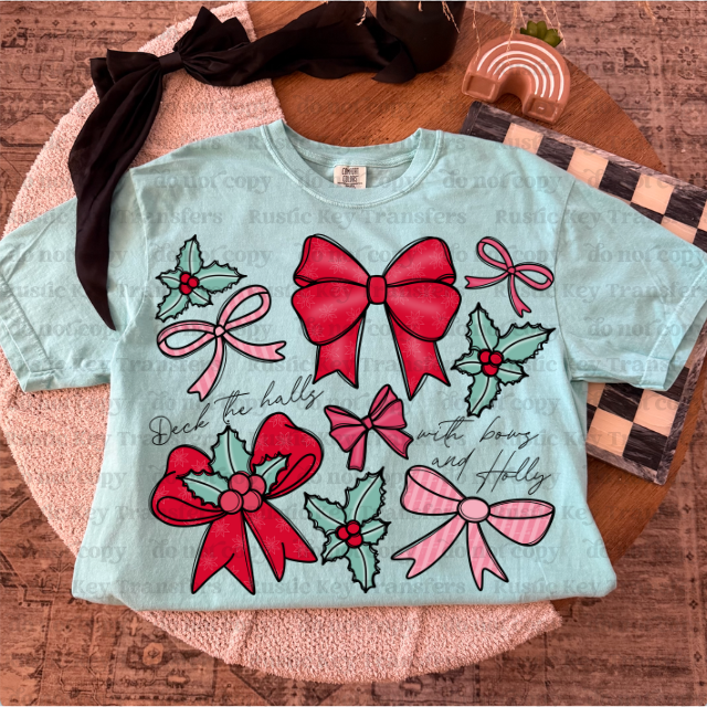 Deck the halls DTF Transfer, Ready to Press