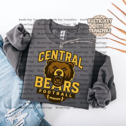 Central Bears  Football Gildan Crewneck